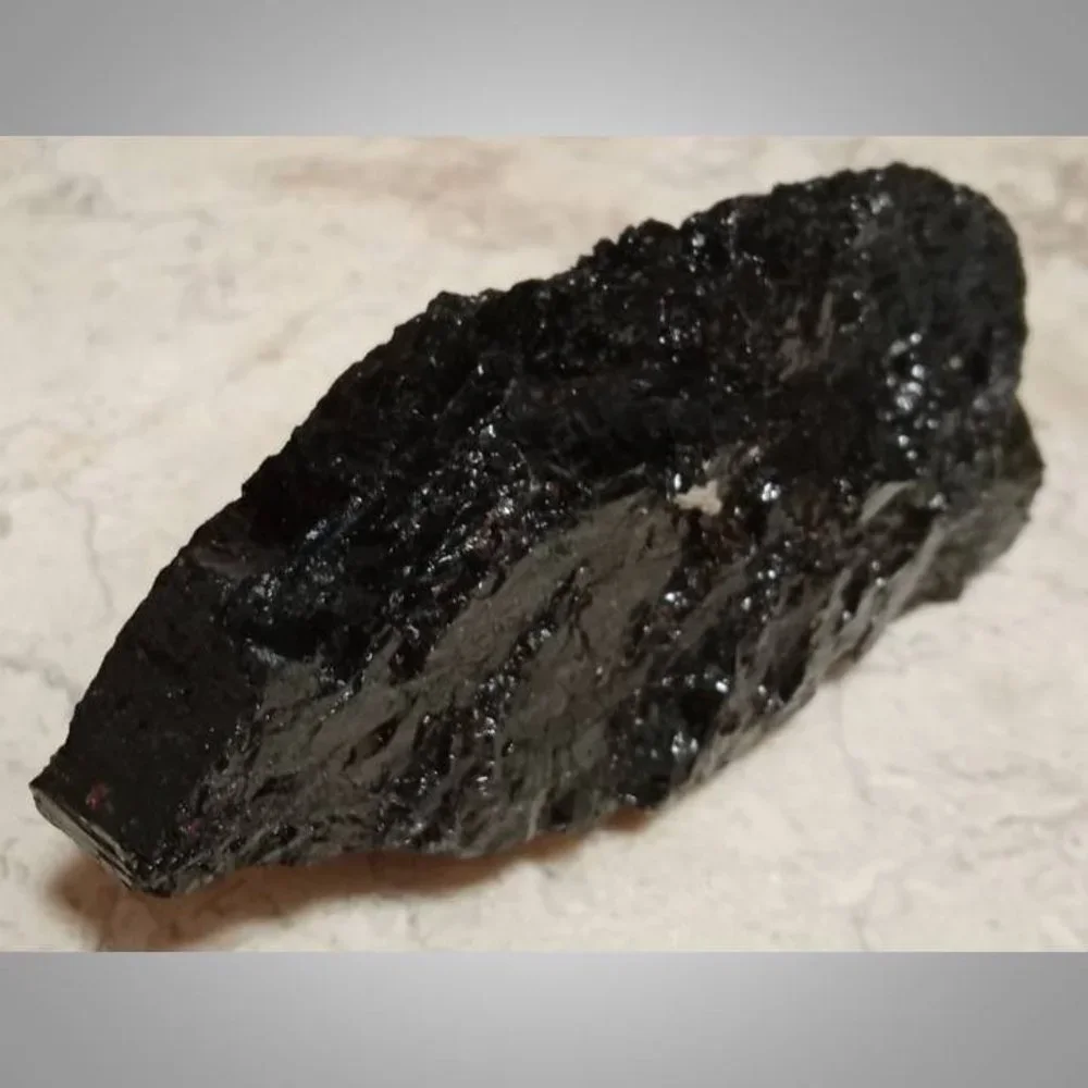 Black TOURMALINE stone chunk healing : protection chakra 07